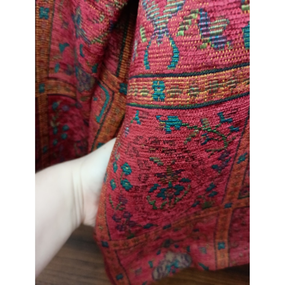 Appleseeds 14 red floral vintage grandmacore work business career button blazer - Picture 7 of 7